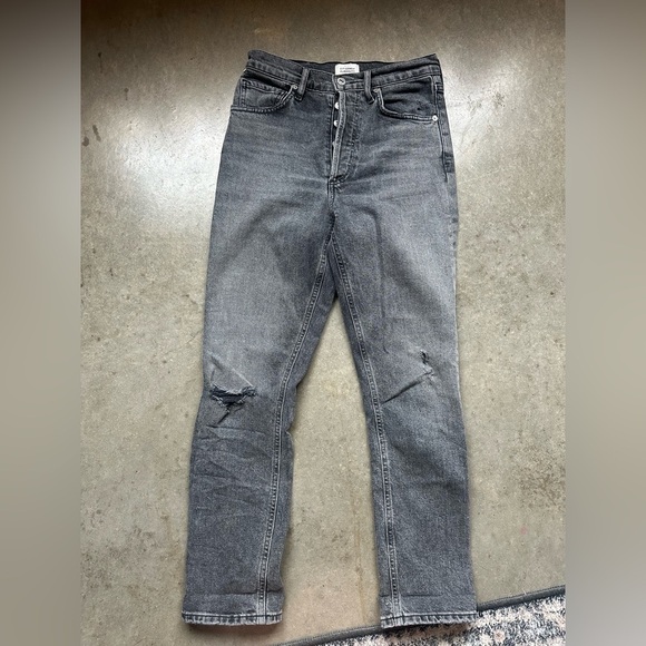 Citizens of humanity faded black Jolene slim straight jeans secret wash size 24 - Picture 2 of 3